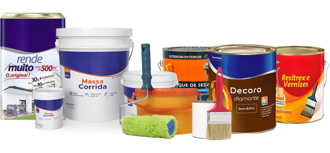 Materiais para pintura e tintas